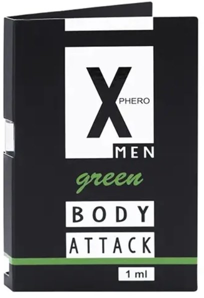 

Духи с феромонами для мужчин X phero Men Green Body Attack, 1 ml