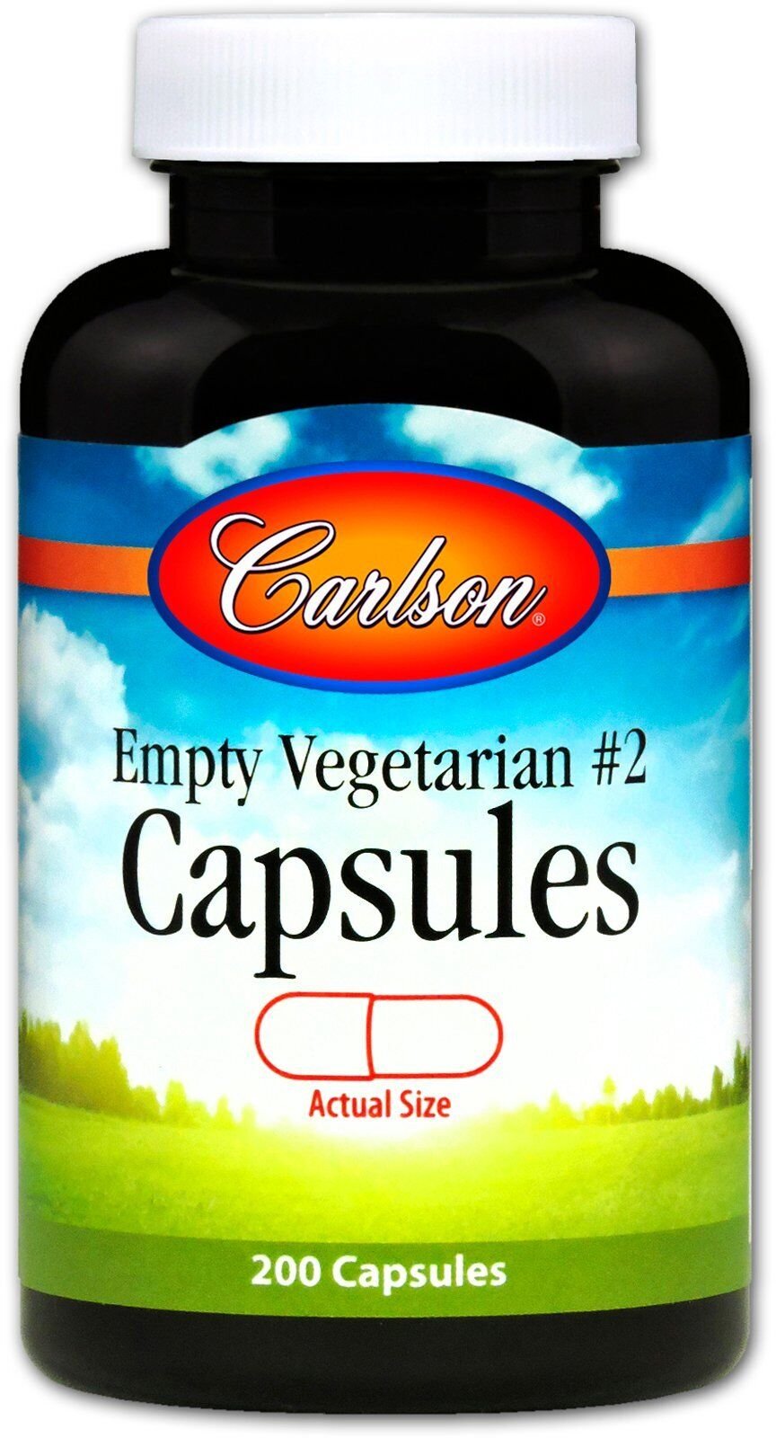 

Carlson Labs Empty Vegetarian # 2 Capsules 200 Caps Порожні рослинні капсули №2