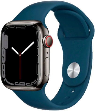 

Apple Watch Series 7 45mm GPS+LTE Graphite Stainless Steel Case with Abyss Blue Sport Band (MKL23)