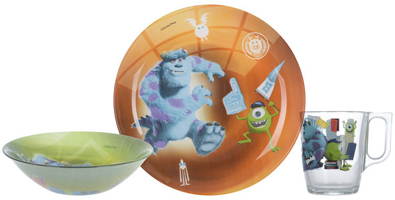 Акция на Набор детский на 1 персону из 3 предметов Luminarc Disney Monsters (P9261) от Stylus