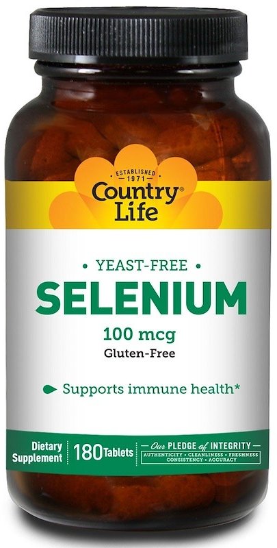 

Country Life Selenium 100 mcg 180 Tabs Селен бездрожжевой