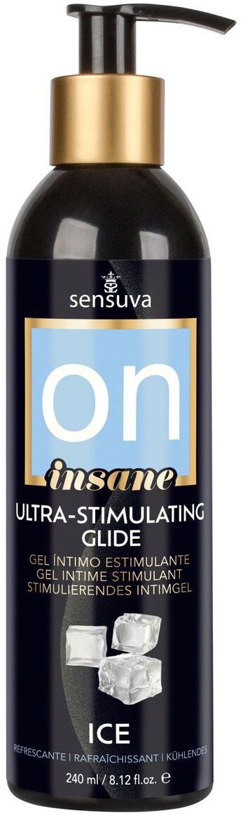 

Возбуждающая смазка на гибридной основе Sensuva Ultra-Stimulating On Insane Ice (240 мл)