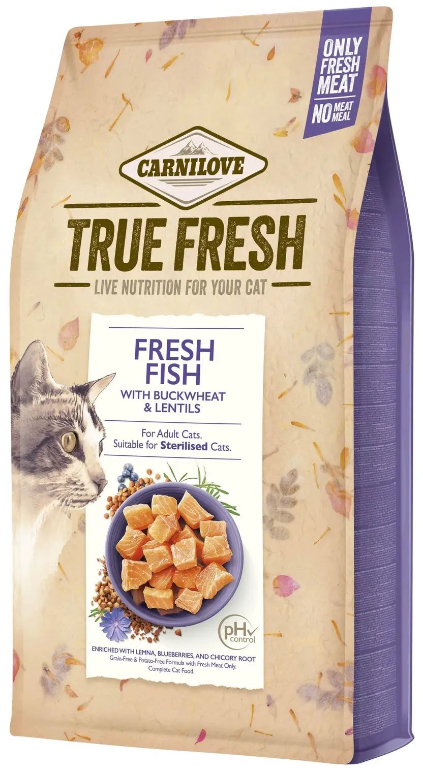 Акція на Сухий корм для дорослих кішок Carnilove True Fresh Cat Fish з рибою 1.8 кг (172157) від Y.UA
