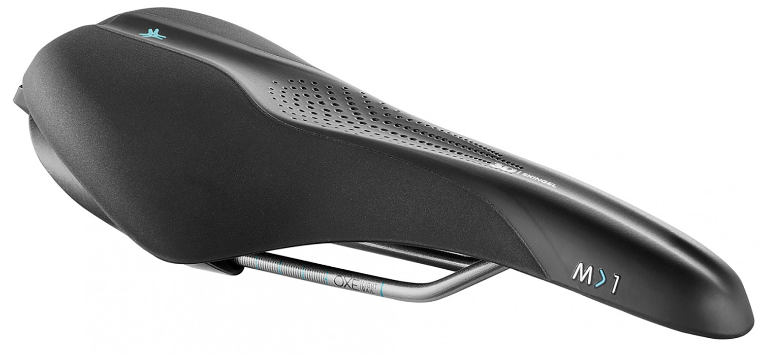 

Седло Selle Royal Scientia M1 Moderate, 3D skingel, обивка Black gummy/Black mokka, 289х141мм, 425г, рейлы сталь + Curva suspension, unisex, чёрное