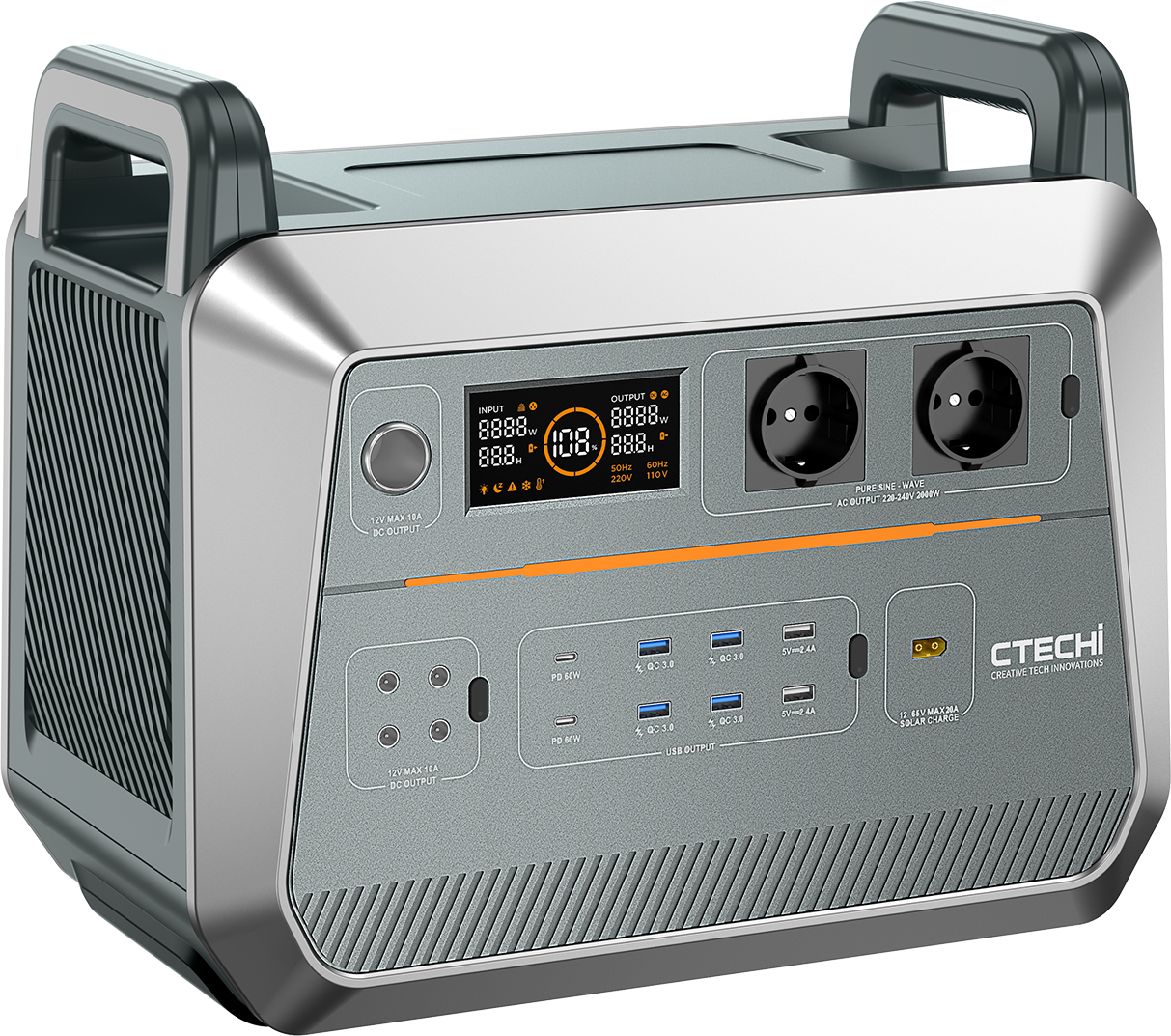 

Зарядная станция CTECHi ST2000 1536Wh 2000W Portable Power Station Sliver