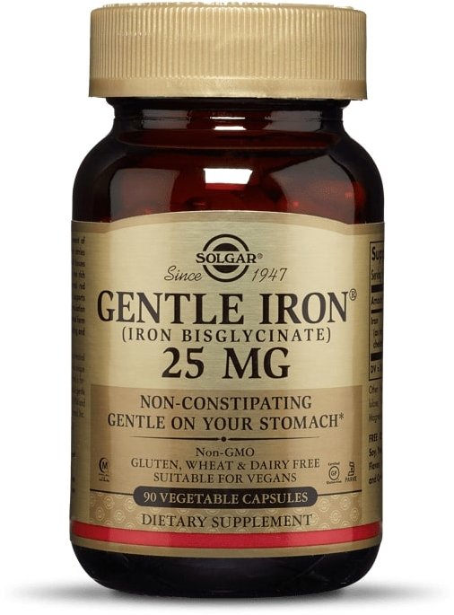 

Solgar Gentle Iron 25 mg 90 Veggie Caps Залізо (SOL-01249)