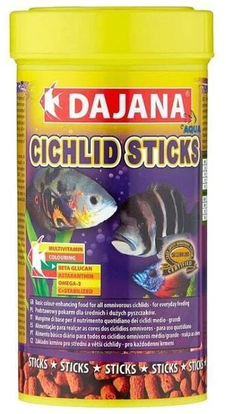 Акція на Корм для великих та середніх цихлід Dajana Cichlid Sticks в паличках 1000 мл/320 г (DP111D (5348)) від Y.UA