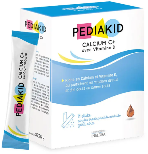 

Pediakid Calcium C+, Кальцій С+ для дітей 14 стіків
