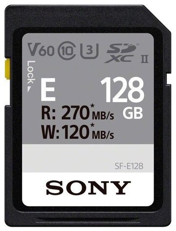 

Sony 128GB Sdxc Class 10 UHS-II U3 V60 (SFE128A.ET4)