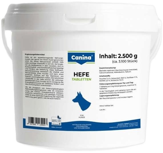 Акція на Комплекс Canina Hefe с энзимами аминокислотами витаминами для собак 3100шт/уп 2500 г (4027565130023) від Stylus