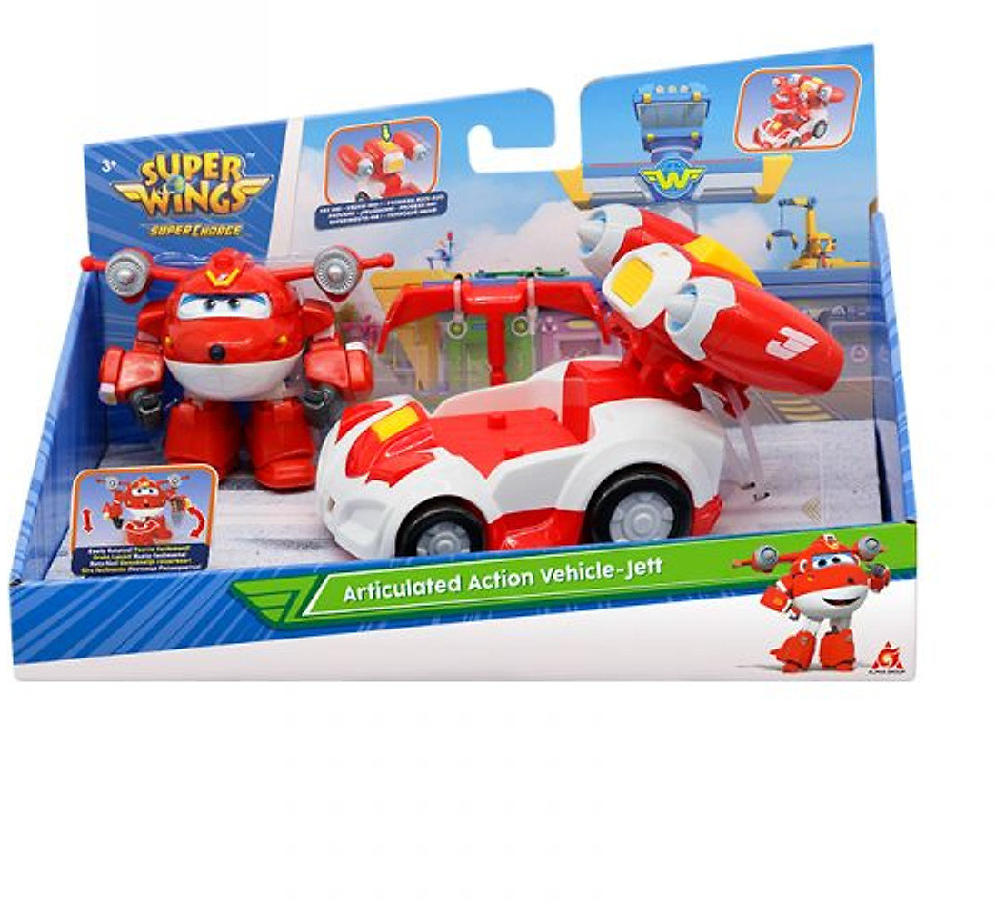 

Игровой набор Super Wings Supercharge Articulated Action Vehicle Jett Джетт (EU740991V)