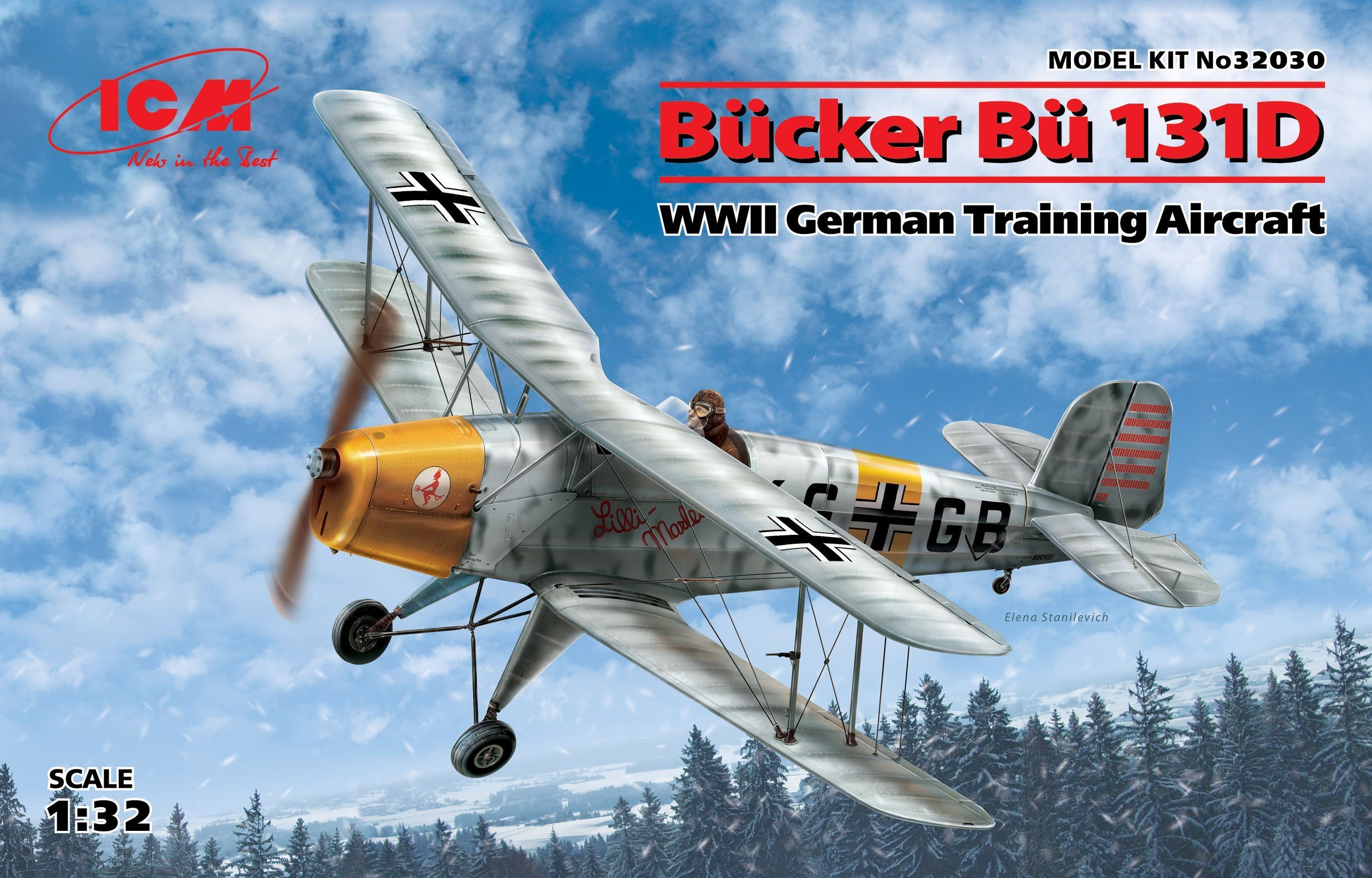 

Німецький навчальний літак Bucker Bu 131D, 2МВ Bucker Bu 131D, German training aircraft, Wwii (ICM32030)