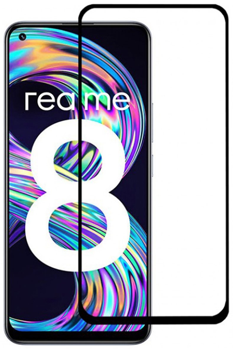 

BeCover Tempered Glass Black for Realme 8 (706657)