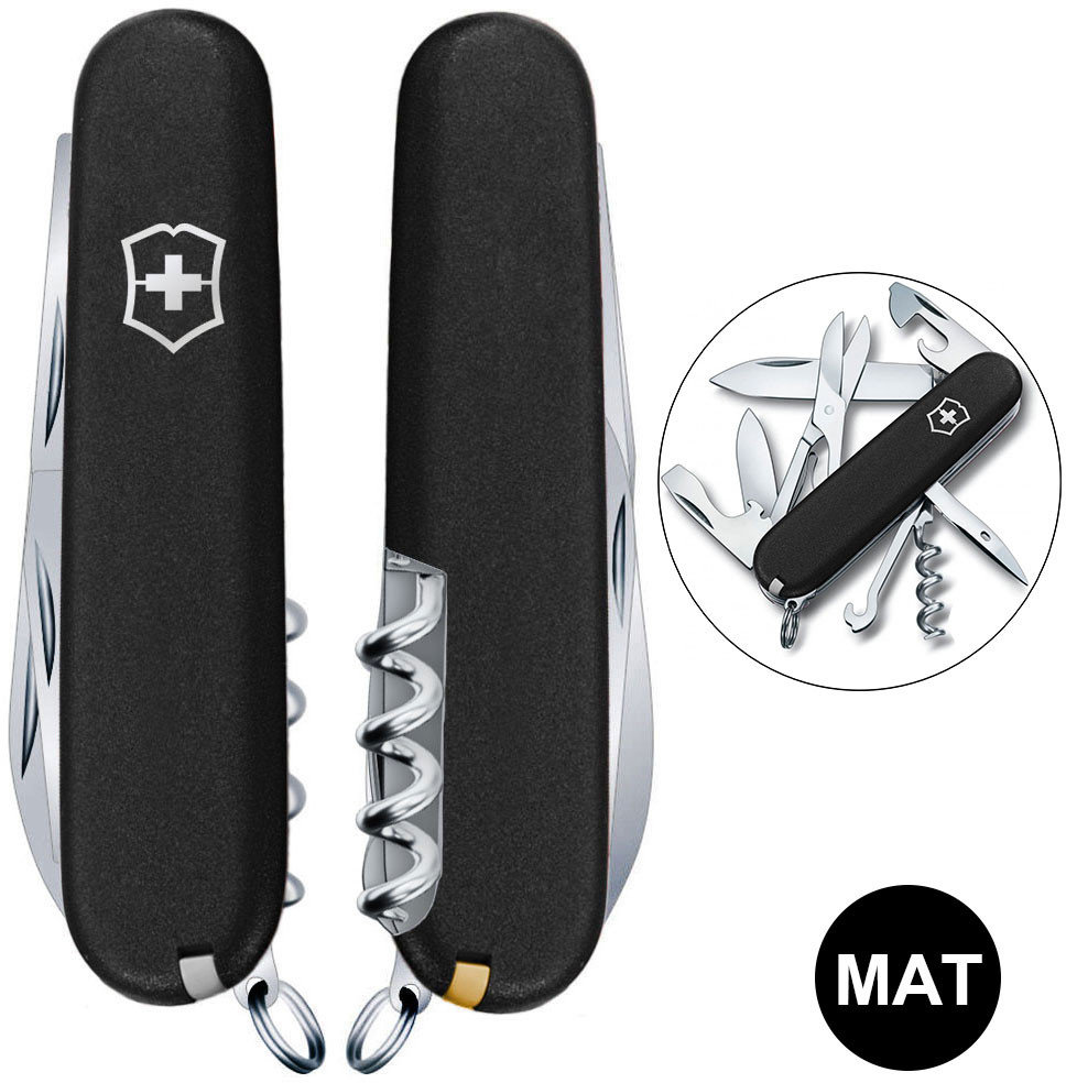 Акція на Victorinox Climber Mat чорний матовий лак (Vx13703.3_M0007p) від Stylus