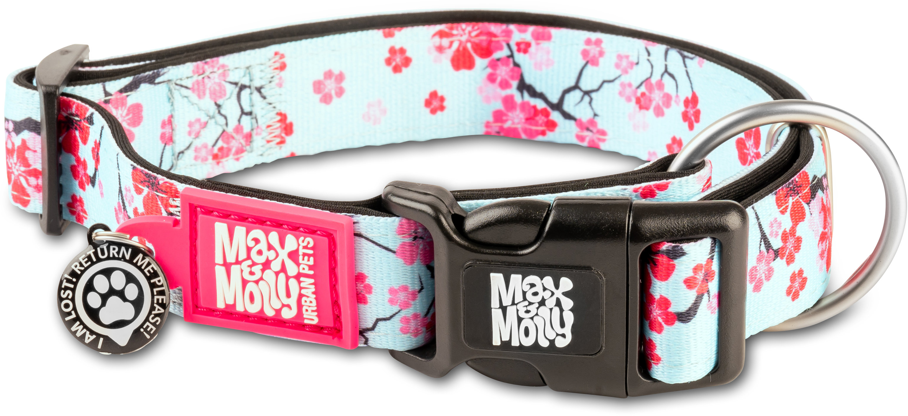 Акція на Ошейник для собак Max & Molly Urban Pets Smart Id Collar - Cherry Bloom/XS 22-35 см (4894512050228) від Stylus