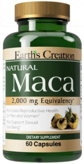 Акція на Earth‘s Creation Maca Корень маки 2000 мг 60 капсул від Stylus