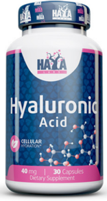 Акція на Haya Labs Hyaluronic Acid 40 mg Гиалуроновая кислота 30 капсул від Stylus