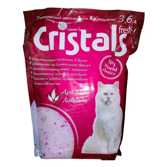 

Наполнитель для кошачьего туалета Cristals Fresh с лавандой 3.6 л (Cristal 3,6)
