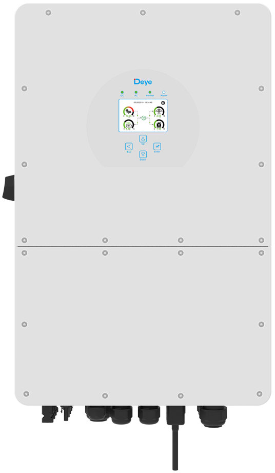 

Гібридний сонячний інвертор (hybrid) Deye SUN-20K-SG01HP3-EU-AM2, 20kW, 3 фази, високовольтний (UA)