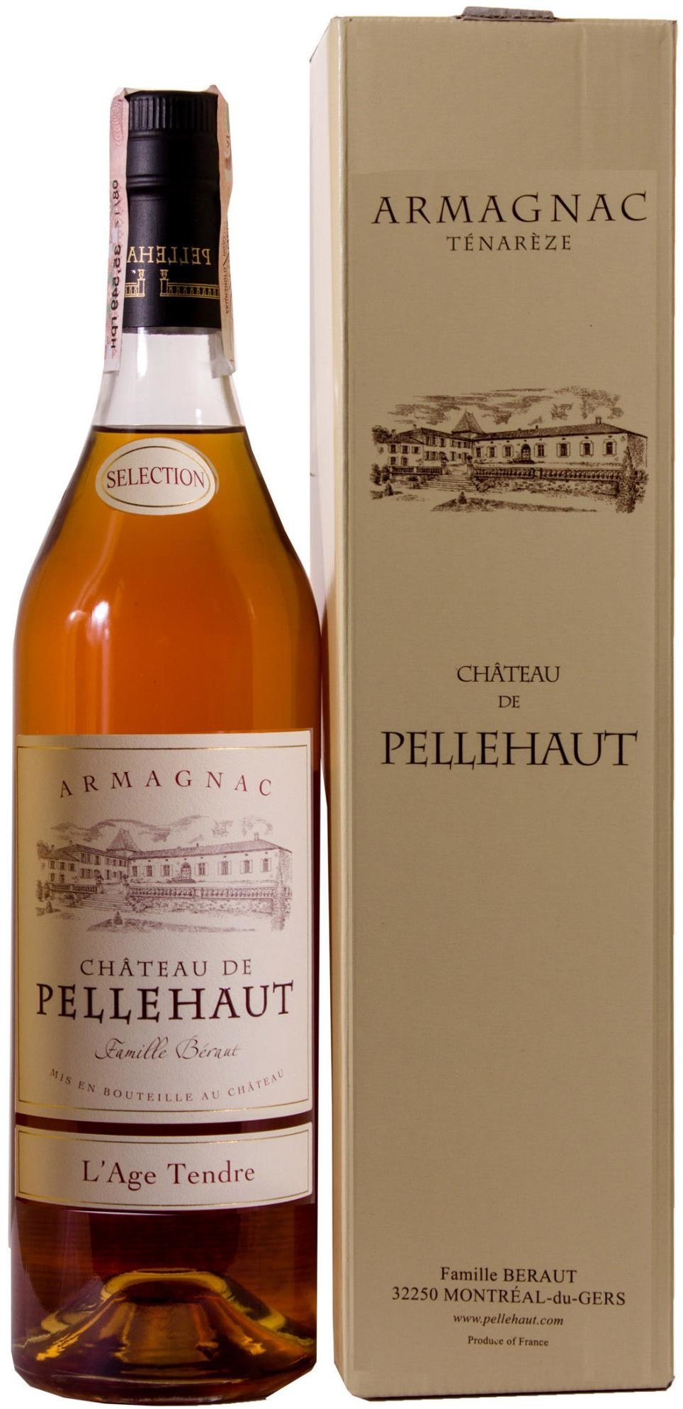 

Арманьяк Chateau de Pellehaut L'Age Tendre в коробке 40% 0.7 л (FSH_3760087760682)