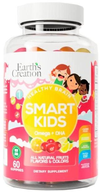 Акція на Earth‘s Creation Smart Kids Omega 3 + Dha Омега жиры для детей и подростков 60 жевательных конфет від Stylus