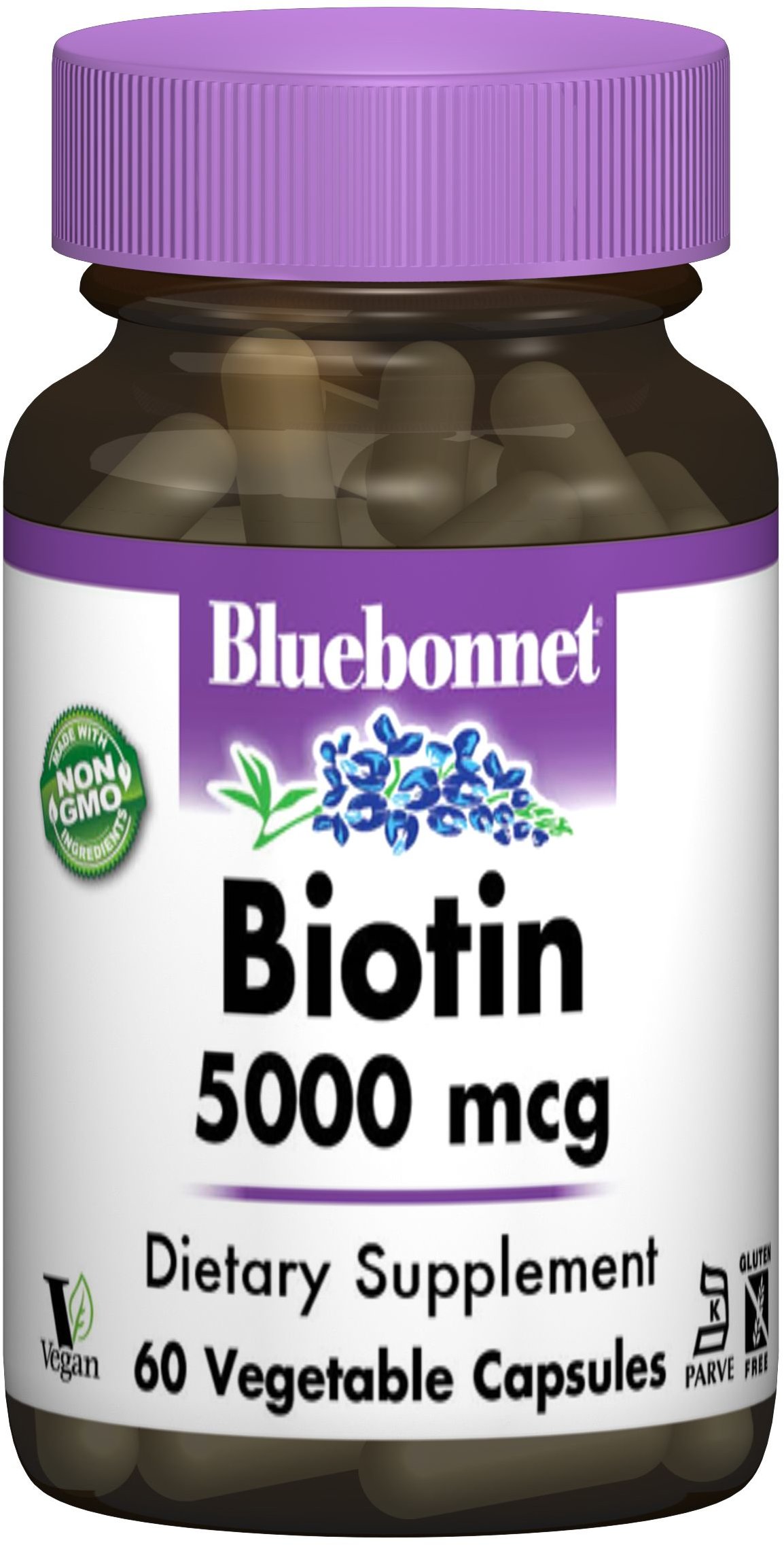 

Bluebonnet Nutrition Biotin 5000 mcg, 60 Vegetable Capsules (BLB0447)