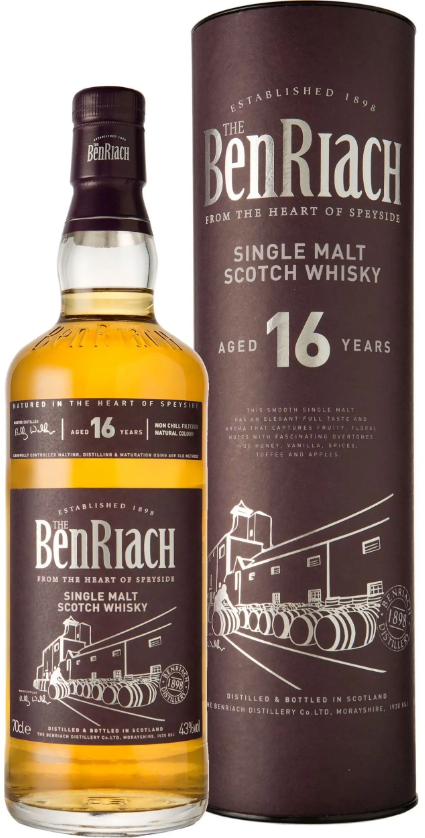 Акція на Виски BenRiach 16 yo 0.7 Tube (BW1825) від Stylus