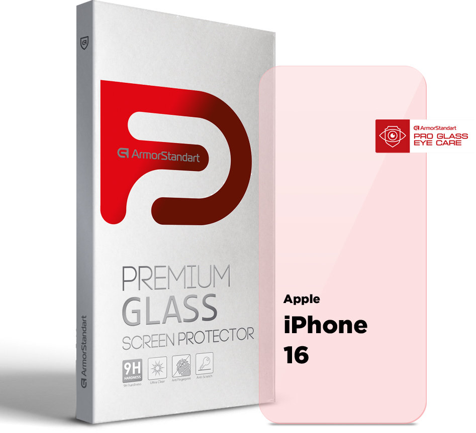 

ArmorStandart Tempered Glass Pro Eye Care для iPhone 16 (ARM80303)