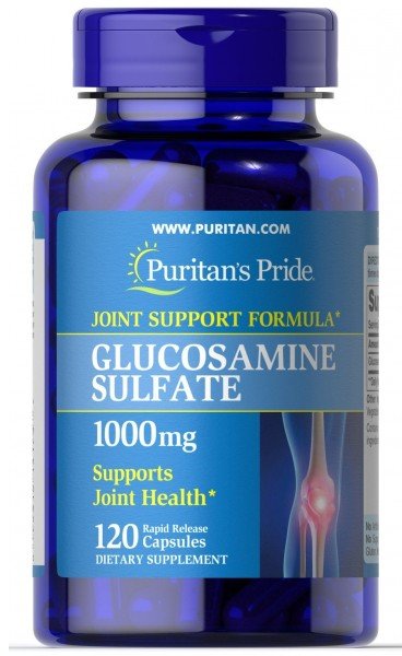 

Puritan's Pride Glucosamine Sulfate 1000 mg Глюкозамін сульфат 120 капсул