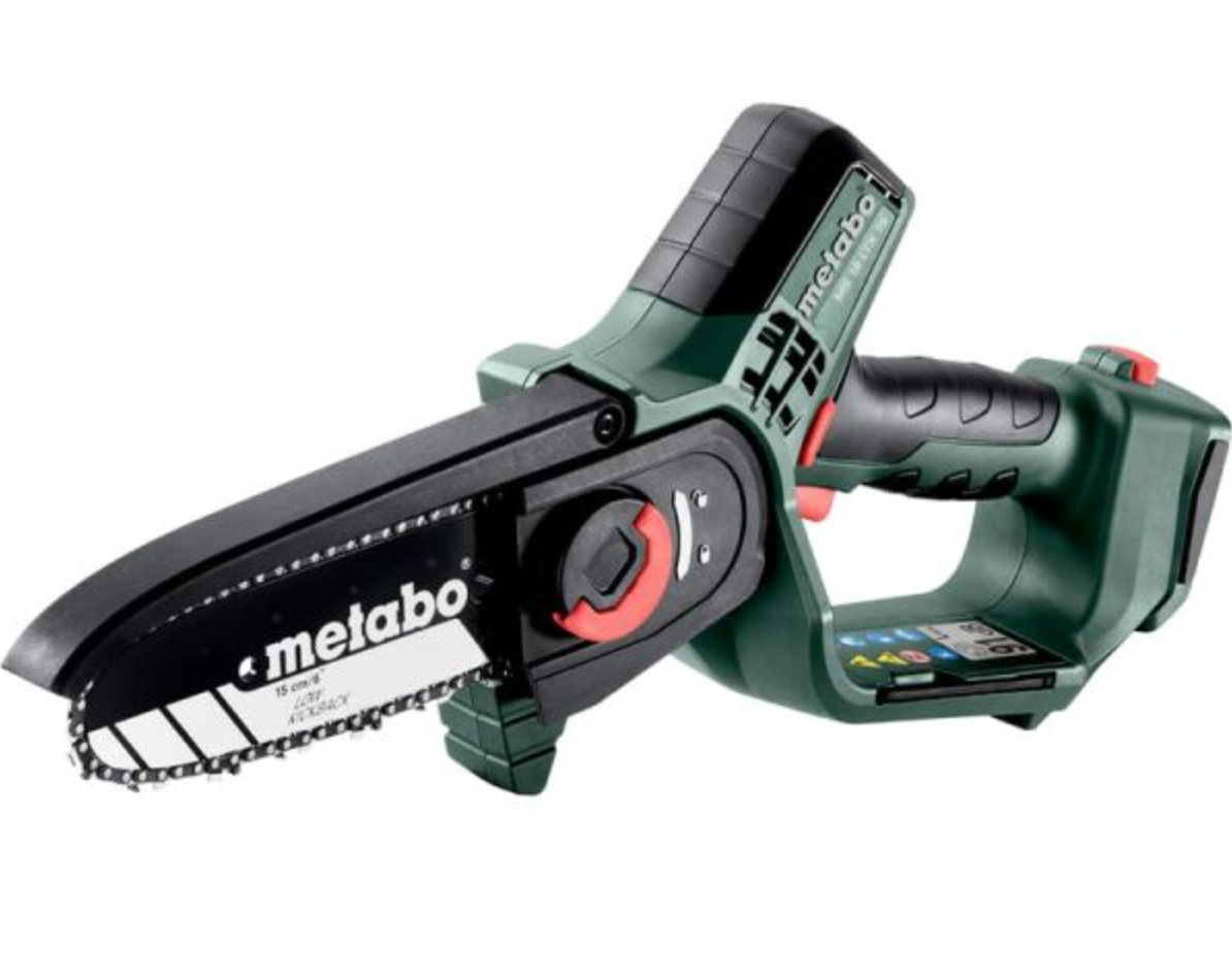 Акція на Аккумуляторная цепная пила для подрезки веток Metabo Ms 18 Ltx 15 (600856840) (без АКБ и ЗУ) від Stylus