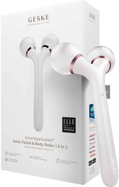 

Звуковий ролик для обличчя та тіла Geske Sonic Facial & Body Roller 4 в 1 Starligh (GK000041SL01)