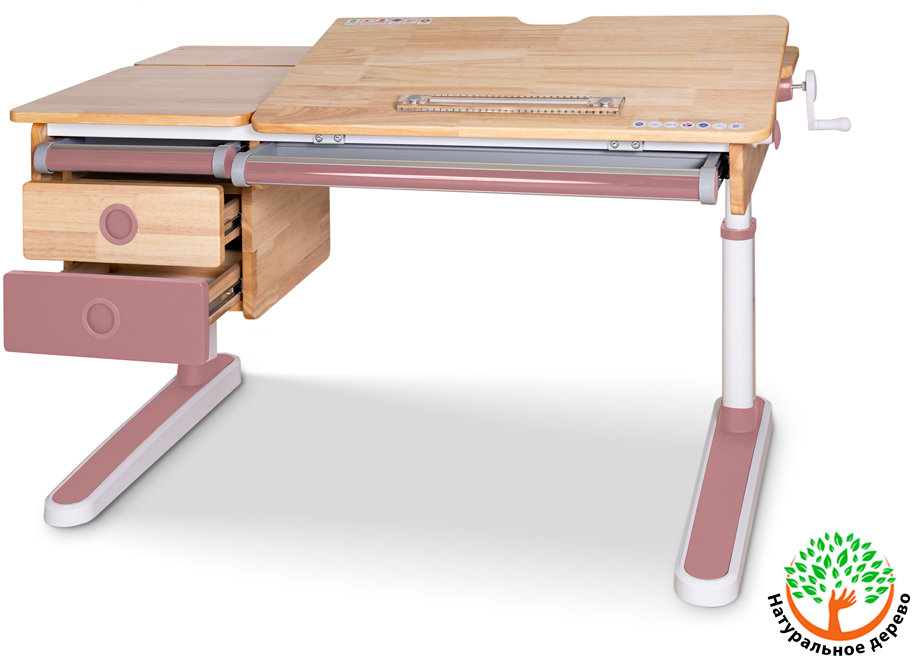 Акція на Дитячий стіл Mealux Oxford Wood Pn з ящиком (арт. BD-920 Wood Pn з ящиком) від Y.UA