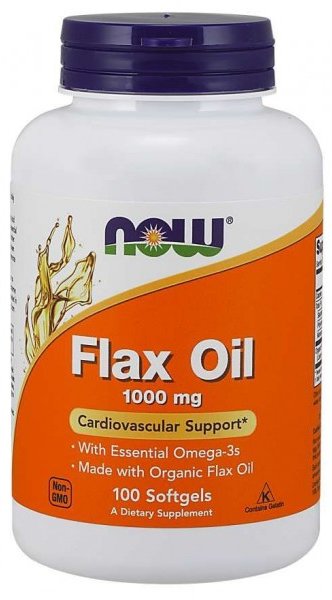 

Now Foods Flax Oil 1000 mg Лляна олія 100 гелевих капсул