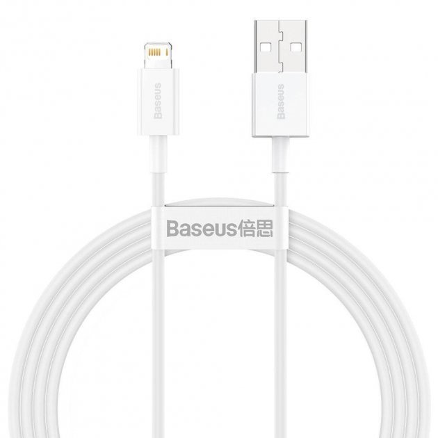 Акція на Baseus Usb Cable to Lightning Superior Series 2.4A 1.5m White (CALYS-B02) від Stylus