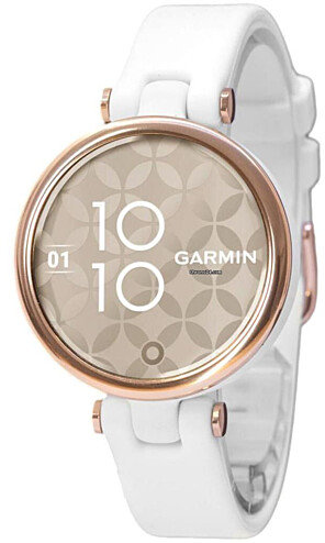 

Garmin Lily Cream Gold Bezel with White Case and Silicone Band (010-02384-10)