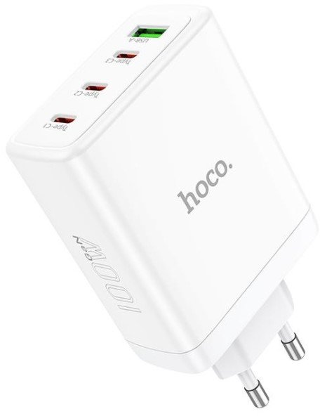 Акція на Hoco Wall Charger 3xUSB-C+USB N31 White від Stylus
