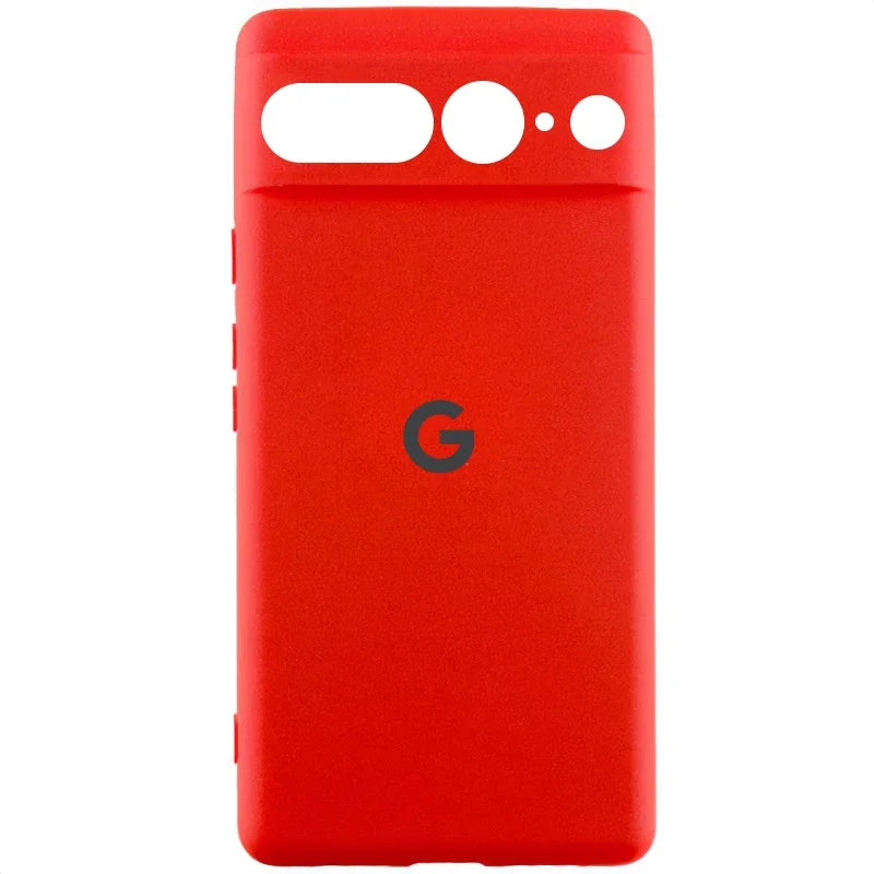 

Lakshmi Premium Silicone Case with Logo Full Camera Red for Google Pixel 7 Pro