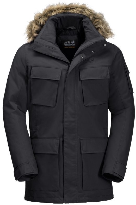 

Парка Jack Wolfskin Glacier Canyon Parka 1107673-6000 54 черная зимняя с капюшоном и мехом