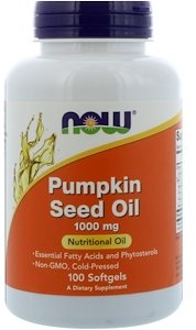 Акція на Now Foods Pumpkin seed oil 1000 mg 100 gel caps від Stylus