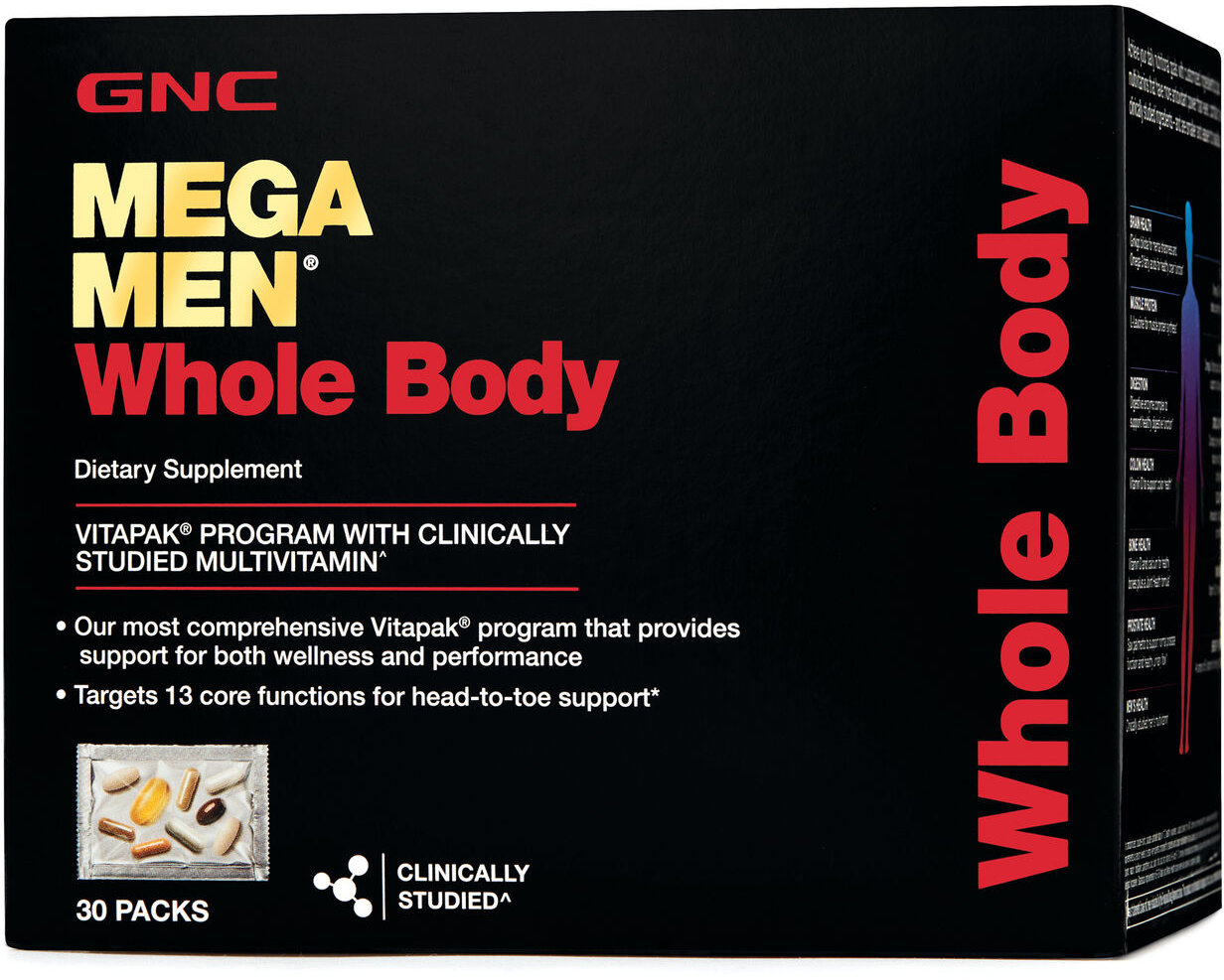 

Gnc Mega Men Whole Body Vitapak Мужское здоровье Все Тело 30 пакетиков