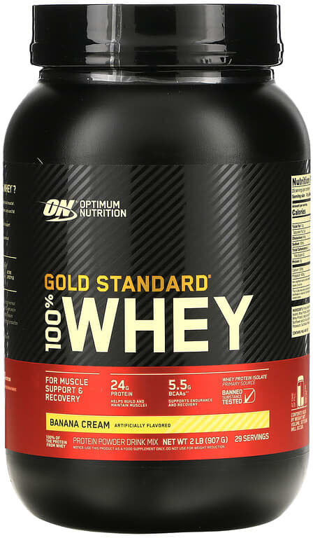 

Optimum Nutrition 100% Whey Gold Standard 909 g /29 servings/ Banana Cream