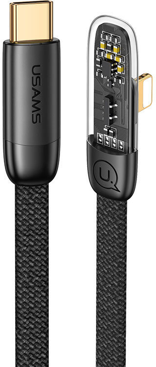 

Usams Cable USB-C to Lightning Right-Angle Pd 20W 2m Black (US-SJ586)