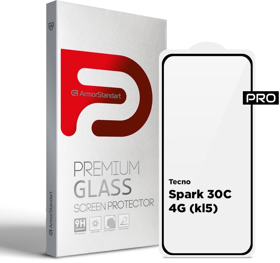 

ArmorStandart Tempered Glass Pro Black для Tecno Spark 30C 4G (kl5) (ARM81169)