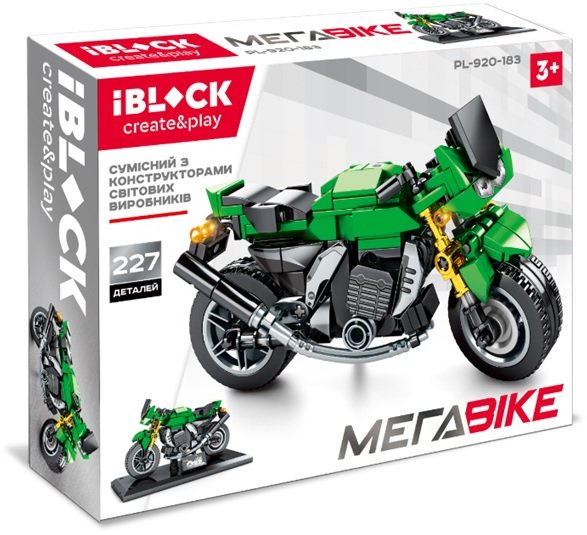 

Конструктор Iblock PL-920-183 227дет., МЕГАBIKE