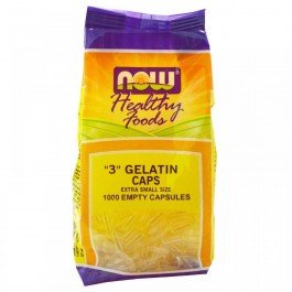 

Now Foods "3" Gelatin Caps 1000 gel caps (Пустые капсулы)