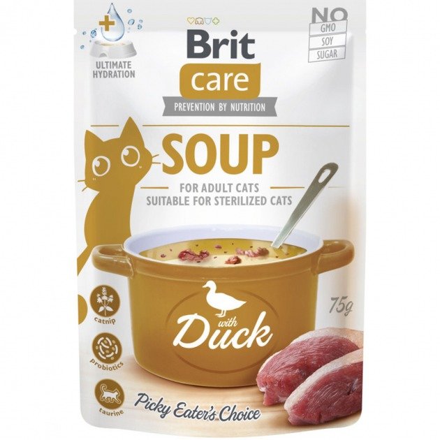 Акція на Влажный корм Brit Care Soup Duck для котов суп утка 75 г х 15 шт (2700000048214) від Stylus