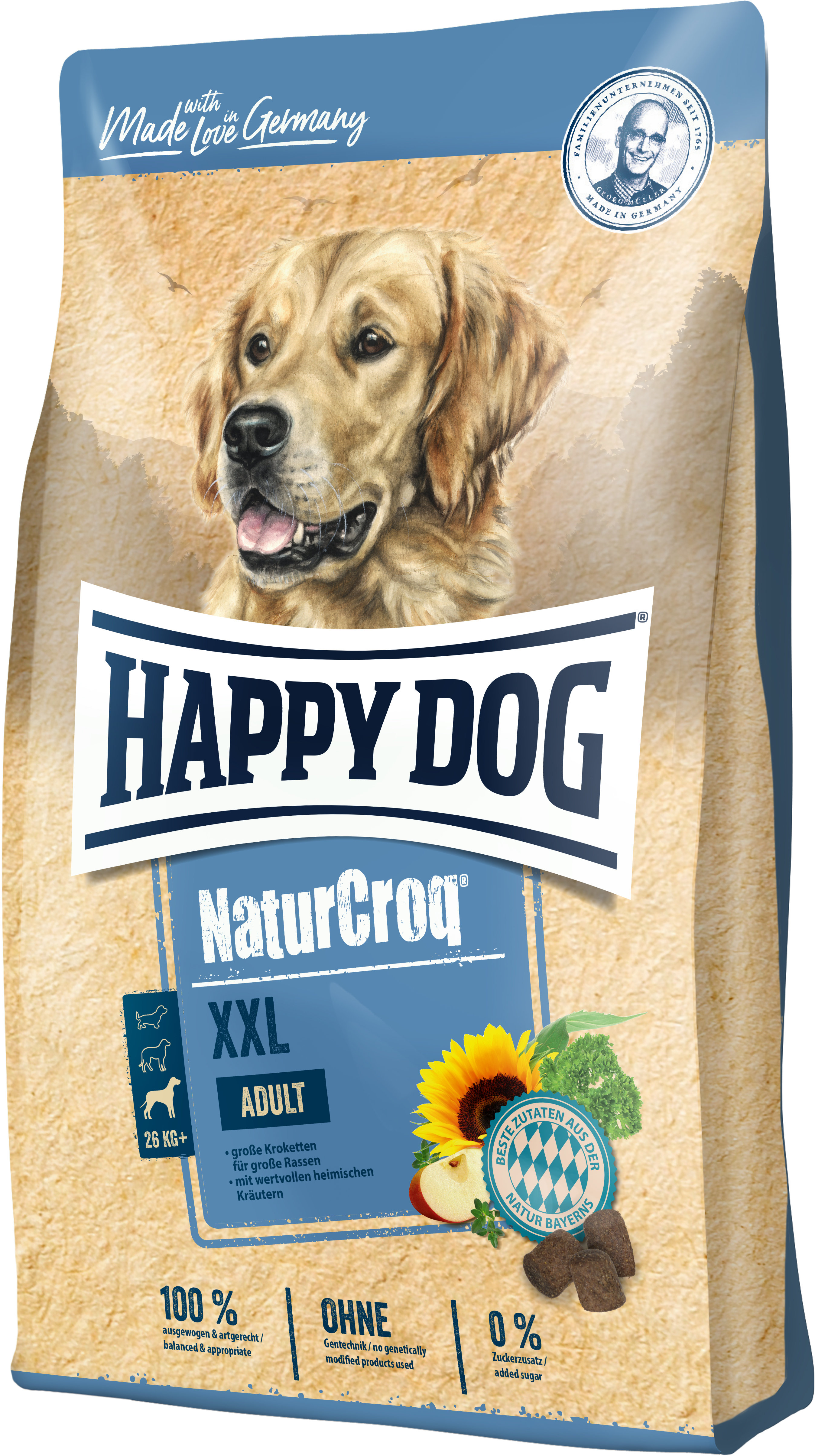 Акція на Сухой корм Happy Dog NaturCroq Xxl для взрослых собак крупных пород и гигантских пород 15 кг (60524) від Stylus