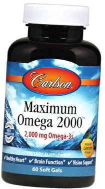 Акція на Carlson Labs Maximum Omega 2000 60 Soft Gels Максимум Омега від Stylus