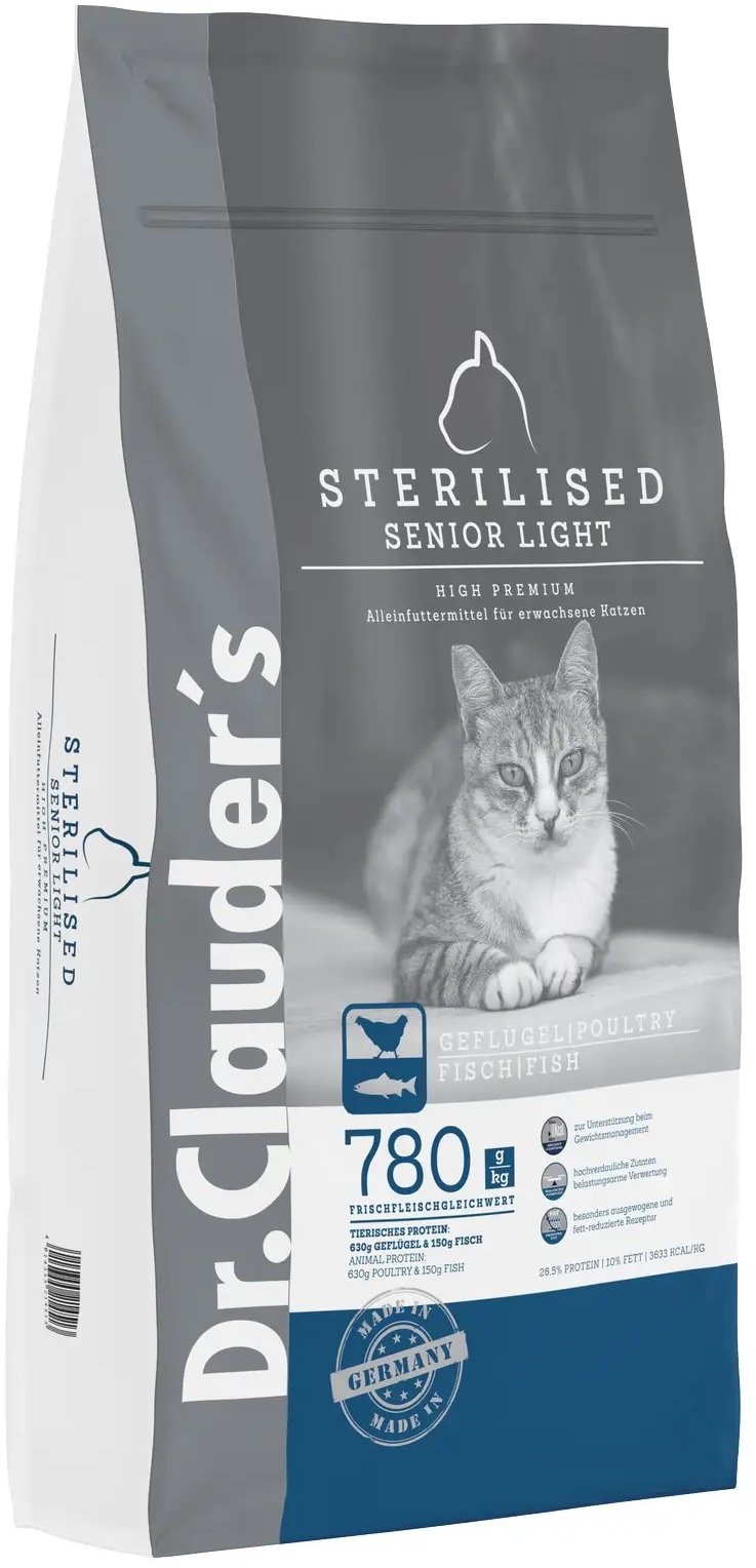 Акція на Сухой корм Dr.Clauder's High Premium Sterilised Senior Light для стериализированных кошек и кошек с избыточным весом и/или старше 8 лет 10 кг (21451000) від Stylus