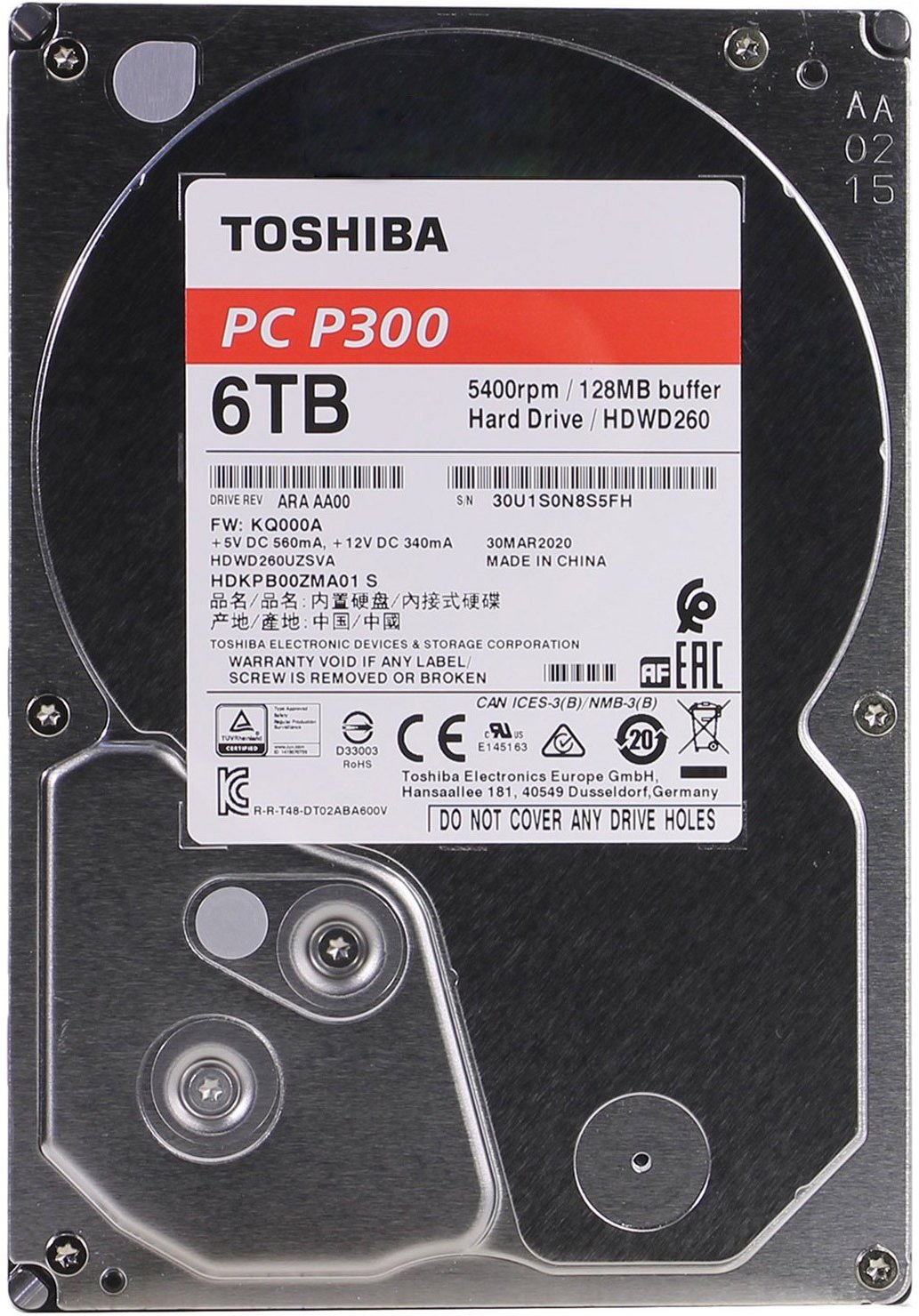 Акція на Toshiba N300 6 Tb (HDWG460UZSVA) від Stylus